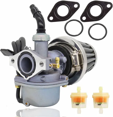 Vista 4 de Carburador PZ19 y filtro de aire de 1.378 in de repuesto para motocicleta de 50 cc, 70 cc, 80 cc, 90 cc, 110 cc, 125 cc, ATV Dirt Pit Bike Taotao