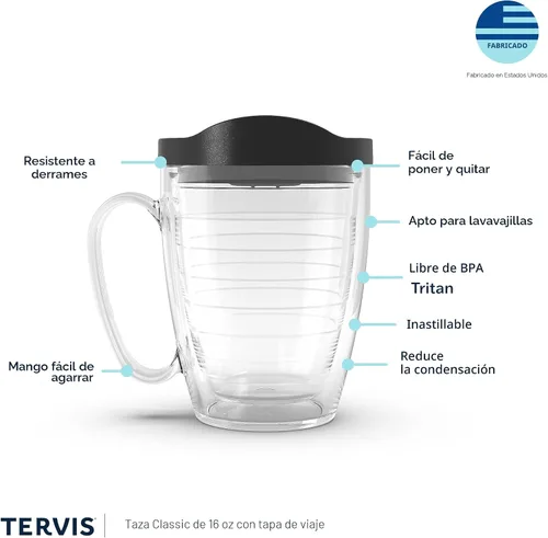 Vista 3 de Tervis Harry Potter Group Charms - Vaso con envoltura y tapa negra, taza de 16 onzas, transparente