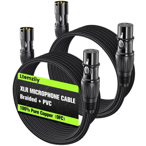Vista 9 de Cable XLR de 25 pies, cable de micrófono XLR blindado doble OFC
