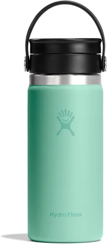 Vista 7 de Hydro Flask Flex Sip - Vaso de café de acero inoxidable aislado, antiderrames, a prueba de fugas, taza de café de viaje, 16 onzas, verde agave
