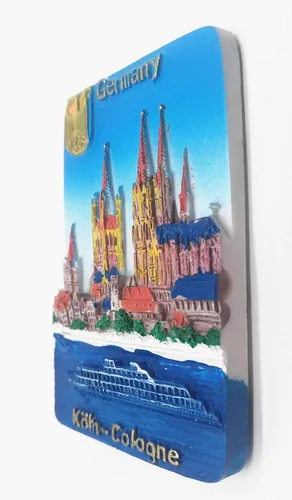 Vista 3 de 3D Colonia Alemania Imán del refrigerador del recuerdo, hogar y decoración de la cocina Colonia Alemania imán del refrigerador