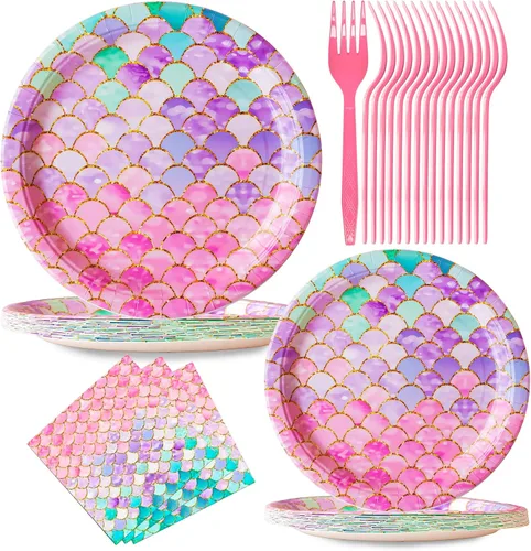 Vista 8 de JESTAR Decoración de bayas para primer cumpleaños, decoraciones de fiesta de fresa, 96 platos, servilletas, tenedores, tema de fresa rosa, perfecto