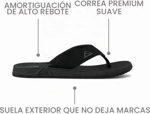 Vista 5 de Reef Phantoms - Sandalias para hombre Negro