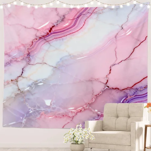 Vista 41 de Batmerry Abstract Repeat Polyester Tapestry, Tiled Directional Lightweight Wall Hanging High-Definition Print Backdrop For Dorm Room Bedroom Living