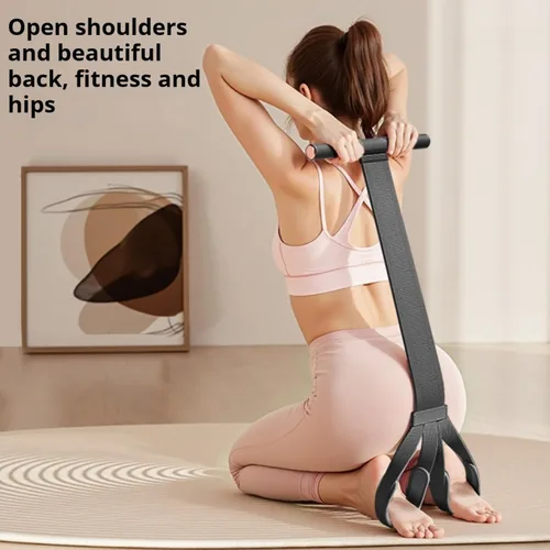 Vista 3 de 2025 Nueva Banda de Resistencia de Pedal de Yoga con Manija, Banda de Tela Anti-Rotura Elástica para Abdominales y Fuerza, Cuerda de Tracción