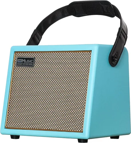 Vista 8 de Amplificador de guitarra acústica, altavoz Bluetooth de 30 W, amplificador de guitarra acústica portátil recargable con efecto de coro