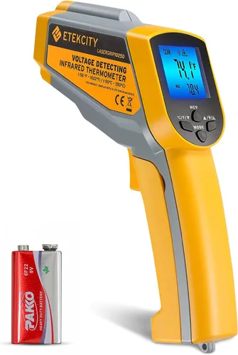 Vista 17 de Etekcity Termómetro infrarrojo láser pistola de temperatura 1080, -58°F ~ 1130°F para carne, alimentos, dulces, pizza, horno, pistola de calor