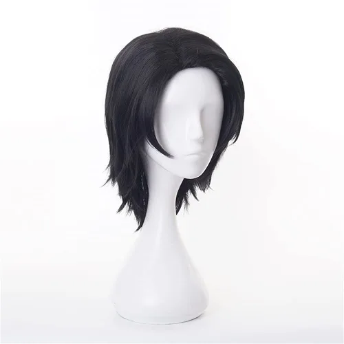 Vista 2 de Peluca rizada de anime Jujutsu Kaisen de lucha de hechicería Yuta Okkotsu Cosplay peluca rizada para hombres y niños, accesorio de Halloween