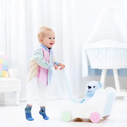 Vista 2 de Tphon 12 pares de calcetines antideslizantes con agarre en la parte inferior antideslizante, de algodón antideslizante para niños, niñas, niños