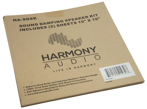 Vista 4 de Harmony Audio HA-SDSK Kit de Instalación de Altavoces para Automóvil Camión SUV con Amortiguamiento Insonorización de Sonido (2) Láminas de 10" x 10