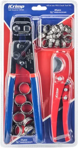 Vista 10 de iCrimp Herramienta de trinquete PEX con función de extracción para abrazadera de acero inoxidable de 3/8 pulgadas, 1/2 pulgadas, 3/4 pulgadas, 1