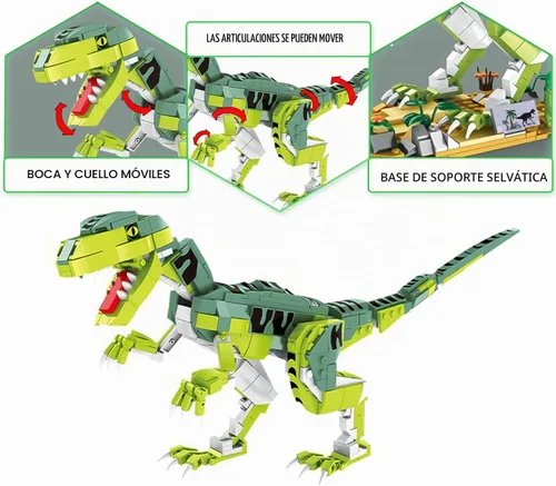 Vista 5 de SIENON Creator Velociraptor - Juego de juguetes de construcción