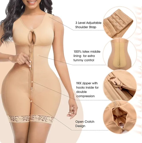 Vista 3 de Lover-Beauty Tummy Control Shapewear for Women Fajas Post Surgery Compression Garment Full Body Shaper Butt Lifter