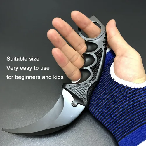 Vista 5 de Karambit Cuchillo Entrenador - Cuchillo de Práctica de Entrenamiento de Acero Inoxidable con Funda para Principiantes - Herramienta Entrenadora