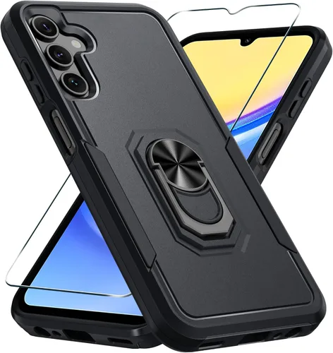 Vista 32 de Janmitta Funda compatible con Samsung Galaxy A14 5G con protector de pantalla + protector de lente de cámara, funda resistente de servicio pesado