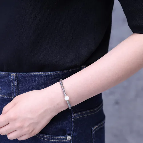 Vista 3 de COAI Pulsera simple de cristal curativo con cuentas para mujer