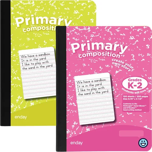 Vista 8 de Enday Cuaderno de composición primaria K-2, libro de composición a rayas primarias, cuaderno de composición primaria para niños, cuaderno de 100