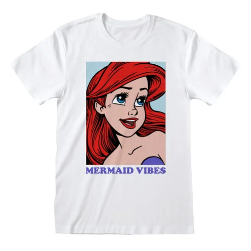 Vista 2 de Camiseta de Manga Corta The Little Mermaid Mermaid Vibes Blanco Unisex