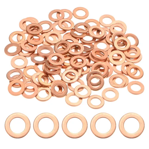 Vista 12 de M METERXITY Paquete de 30 arandelas de cobre, arandelas métricas de sellado de cobre M6x12x1mm para pernos, tornillos, tuercas