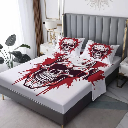Vista 21 de Juego de sábanas tamaño Queen – Sábanas aztecas, sábanas y fundas de almohada de nativos americanos, microfibra suave, bolsillo profundo y sin