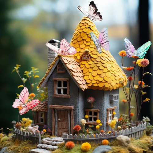 Vista 5 de 50 piezas de mini mariposas para manualidades, miniaturas de casa de muñecas, mini cosas de resina, mini mariposas diminutas para jardín de hadas