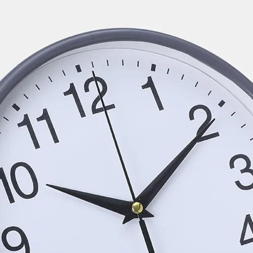 Vista 5 de Reloj de pared redondo de moda, estilo simple, de alta precisión, funciona con pilas, fácil de leer, sin tictac, reloj de cuarzo para decoración