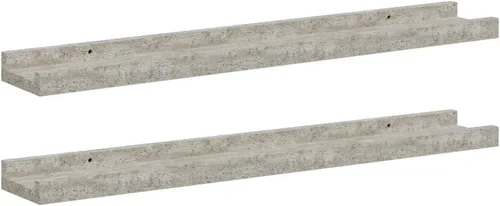 Vista 59 de Black Floating Shelves Set of 4, Wall Mounted MDF Shelves with Matte Finish for Living Room, Bedroom Decor Display