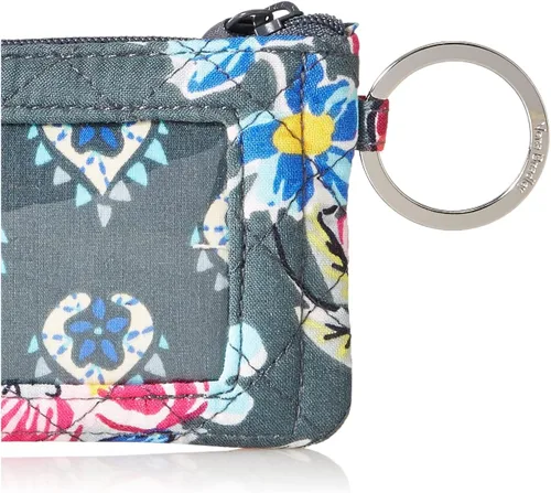 Vista 4 de Vera Bradley - Cartera de algodón, con cremallera y compartimiento para la identificación, para mujer