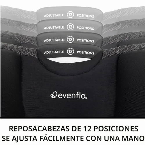 Vista 5 de Evenflo All4Stages - Asiento convertible delgado 4 en 1 para automóvil (gris balduino)