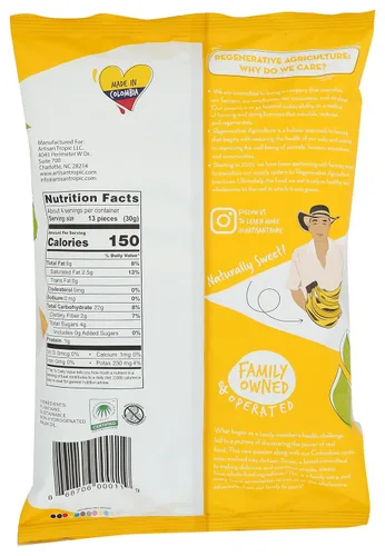 Vista 2 de Artisan Tropic Bocadillos de plátano dulce, 4.5 OZ