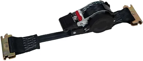 Vista 2 de Mytee Products Correas de trinquete retráctiles de 1 pulgada x 12 pies para E-Track - Correas de amarre retractables automáticas con 500 libras WLL