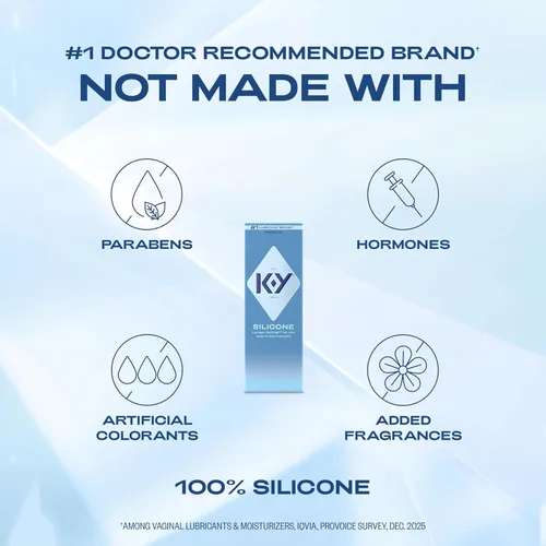 Vista 2 de K-Y Lubricante de silicona, lubricante personal premium, fórmula a base