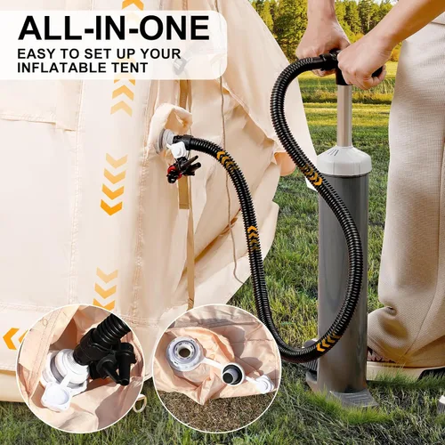 Vista 4 de Tiendas para acampar - Tienda inflable con PUM, Tienda impermeable de instalación instantánea, Tienda de campaña de tela Oxford con tragaluz, tienda