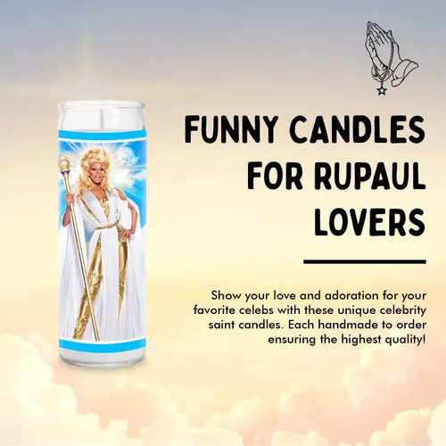 Vista 5 de Drag Queen - Vela votiva de cera de soja hecha a mano sin perfume, regalo único para fanáticos de la cultura pop y amantes del arte, decoración