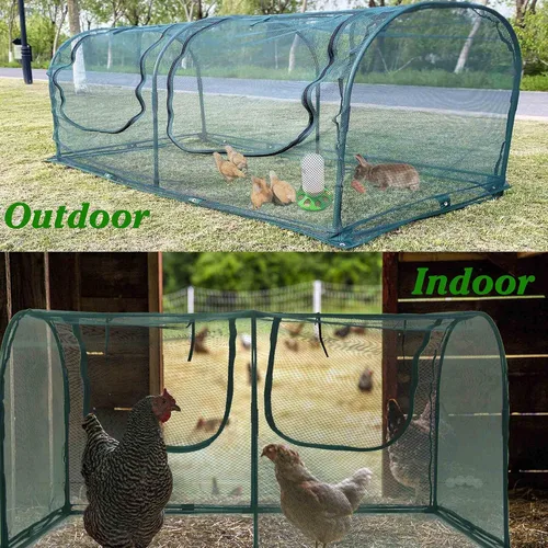 Vista 3 de Gallinero portátil para gallinero, casa de aves de corral, red de jardinería al aire libre, recinto fácil de instalar para animales pequeños