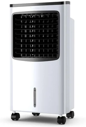 Vista 8 de FANTASK - Enfriador de aire portátil eléctrico, 3 modos, 3 velocidades y temporizador, ventilador con pantalla digital, caja de cristal de hielo