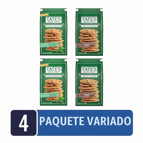 Vista 3 de Tate's Bake Shop - Paquete variado de galletas, 2 sabores, 4 bolsas