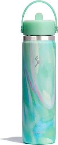 Vista 16 de Hydro Flask de boca ancha con tapa Flex de pajita de 24 onzas Agave