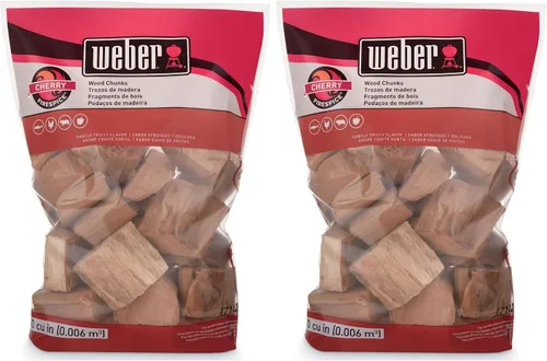 Vista 7 de Weber Trozos de madera de mezquite, para asar y ahumar, 4 libras.