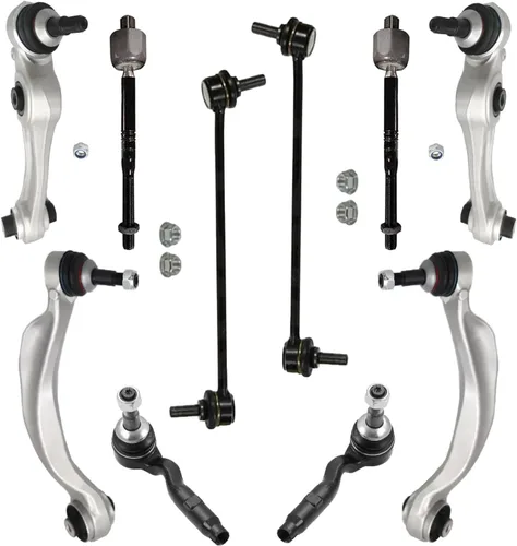 Vista 52 de Detroit Axle - Kit de suspensión delantera de 10 piezas para Jeep 2002-2004