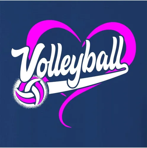 Vista 4 de Go All Out Camiseta de voleibol con diseño de corazón, idea de regalo, para hombre y mujer