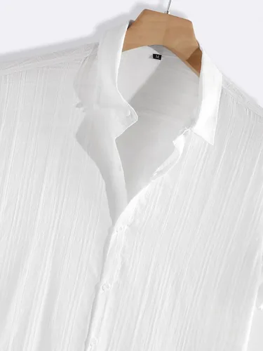 Vista 3 de MakeMeChic Camisa hawaiana casual de manga corta con botones para hombre