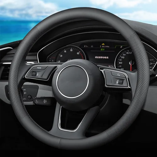 Vista 2 de XHRING Funda de Volante para Coche para Toyota Camry Rav4 Corolla Highlander Sienna CHR Avalon FJ Land Cruiser Yaris SE XSE LE Hybrid XLE TRD Cross