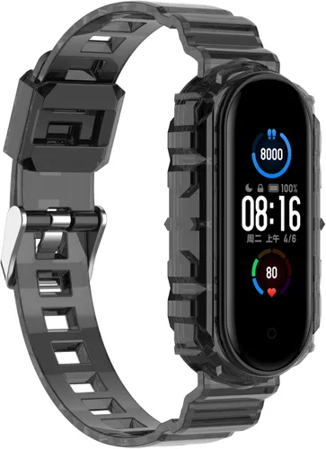 Vista 2 de REYDA Correa de silicona compatible con Xiao Mi Smart Band 7/Mi Smart Band 6/Mi Smart Band 5, suave y flexible y transpirable, pulsera de silicona