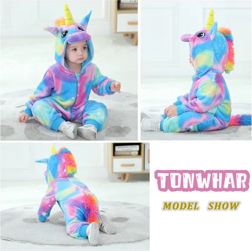 Vista 4 de TONWHAR Baby Boy's Girl's Animal Bodysuit Infant And Toddler's Romper Jumpsuit Halloween Costume Partywear