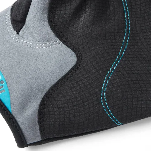 Vista 5 de Gill Guantes de vela Junior Deckhand – Dedo corto con dedos de longitud 3/4 – Protección solar UV 50+ y repelente al agua Negro/BlueJay