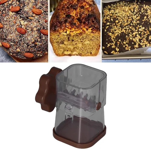Vista 6 de Picador de nueces, molinillo manual de ABS para moler frutas secas, molinillo de nueces de manivela, para almendras picadas, avellanas, nueces