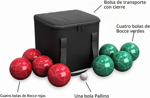 Vista 3 de Juego de Pelota con funda de transporte Trademark Games Bocce, varios Licencias, Multi