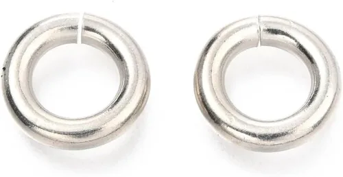 Vista 52 de HDSupplies 100 piezas - 4mm de argollas de acero inoxidable 304 de tono negro - Calibre 22 (espesor de 0.6mm)