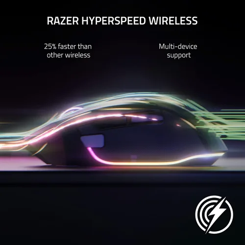 Vista 6 de Razer Basilisk V3 Pro - Mouse inalámbrico para juegos personalizable interruptores ópticos rápidos Gen-3 - Rueda de inclinación HyperScroll - Chroma
